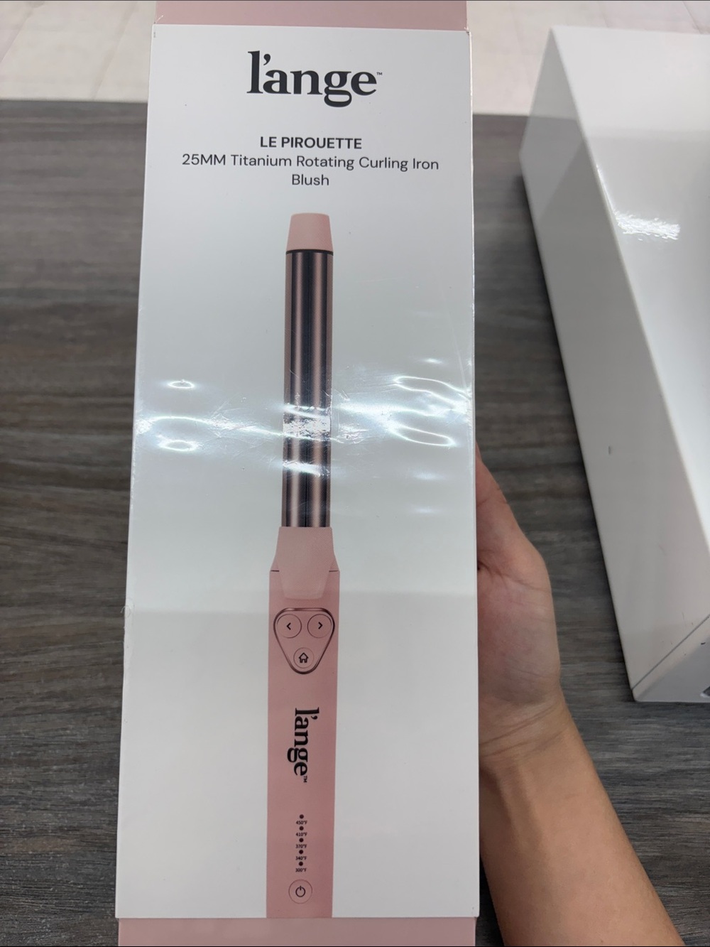L'ange Le Pirouette 25mm Titanium Rotating Curling Iron - Blush Pink